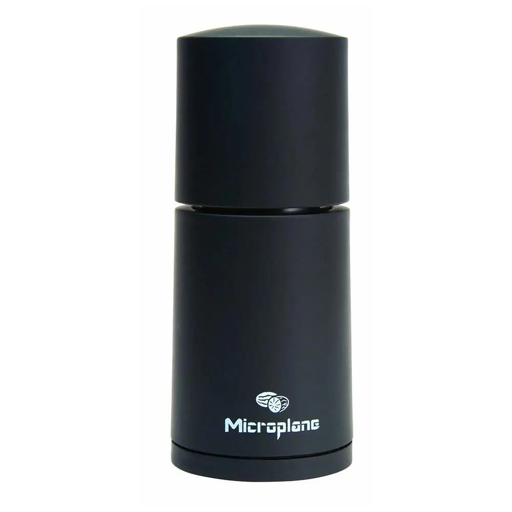 Microplane 11.5 cm Spice Mill Cinamon/Nutmeg Manual Grinder w/Storage Black - Home & Garden