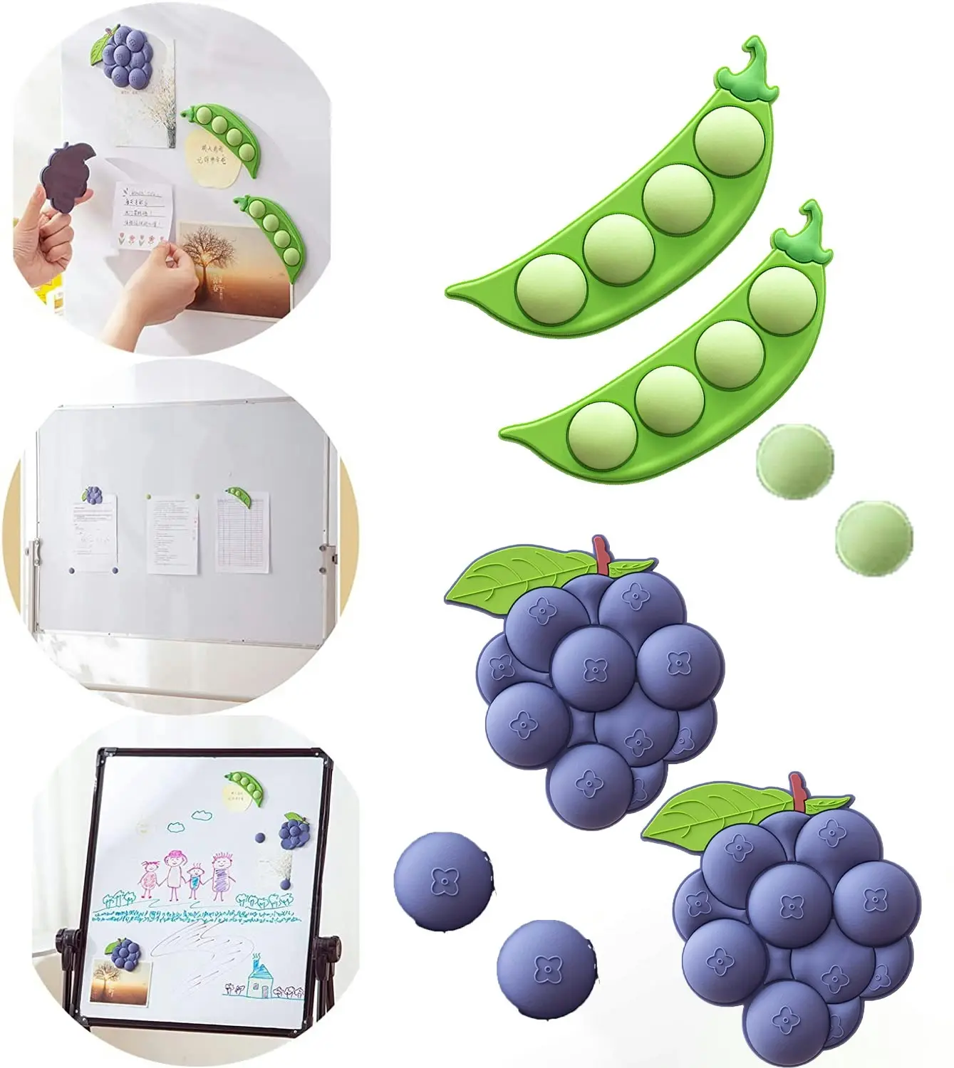 4 Pcs Refrigerator Magnets Magnetic Borders for Fridge Door Decorations - Hobbies