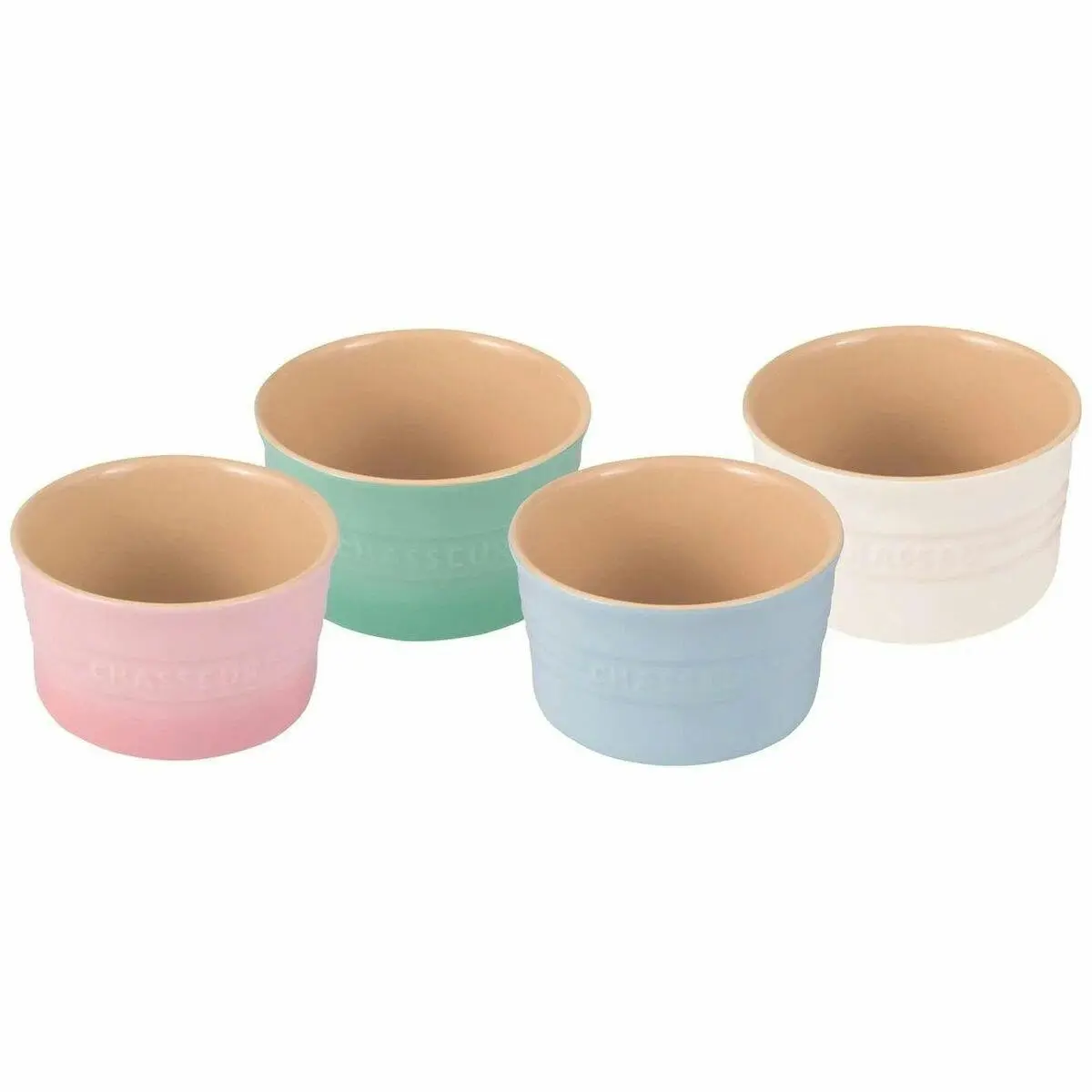 Chasseur Macaron Collection 4 Piece Ramekin Set - Home & Garden