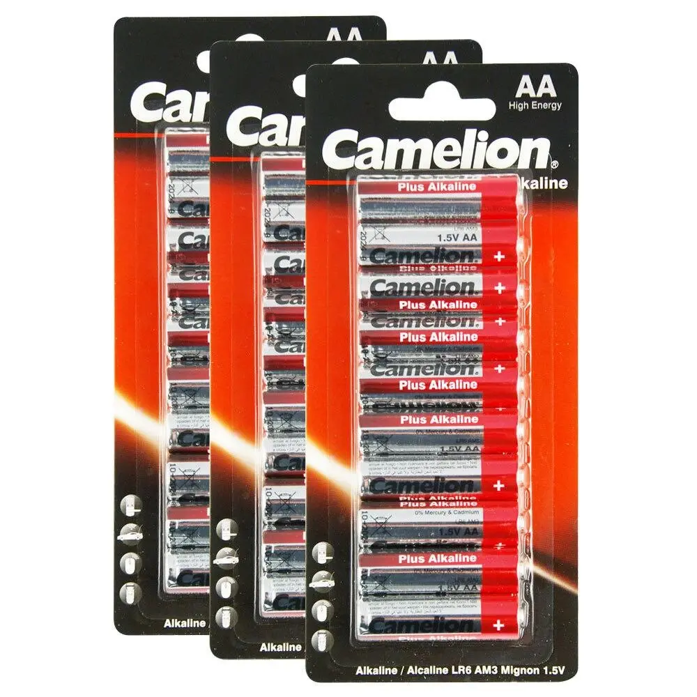 3x 10pc Camelion Alkaline AA LR6 Battery AM3 Mignon 1.5V Cylindrical Batteries - Electronics