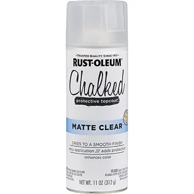 Rustoleum 302599 Ultra Matte Chalked Paint, Matte Clear, 12 Oz Aerosol Can, 6/carton