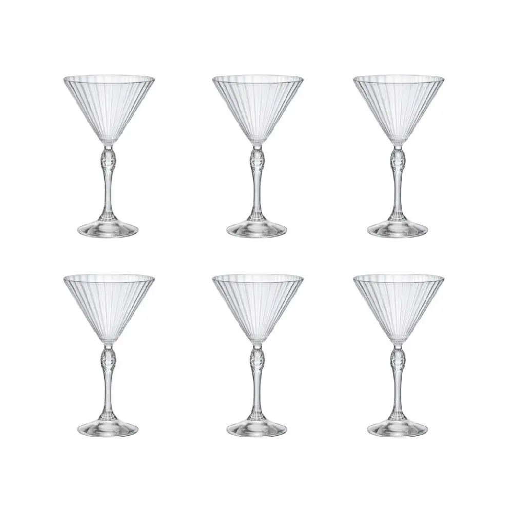 BORMIOLI ROCCO AMERICA '20s 245ml MARTINI GLASSES SET 6 - Home & Garden