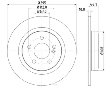 Pagid 355119422 Hella Disc Brake Rotor