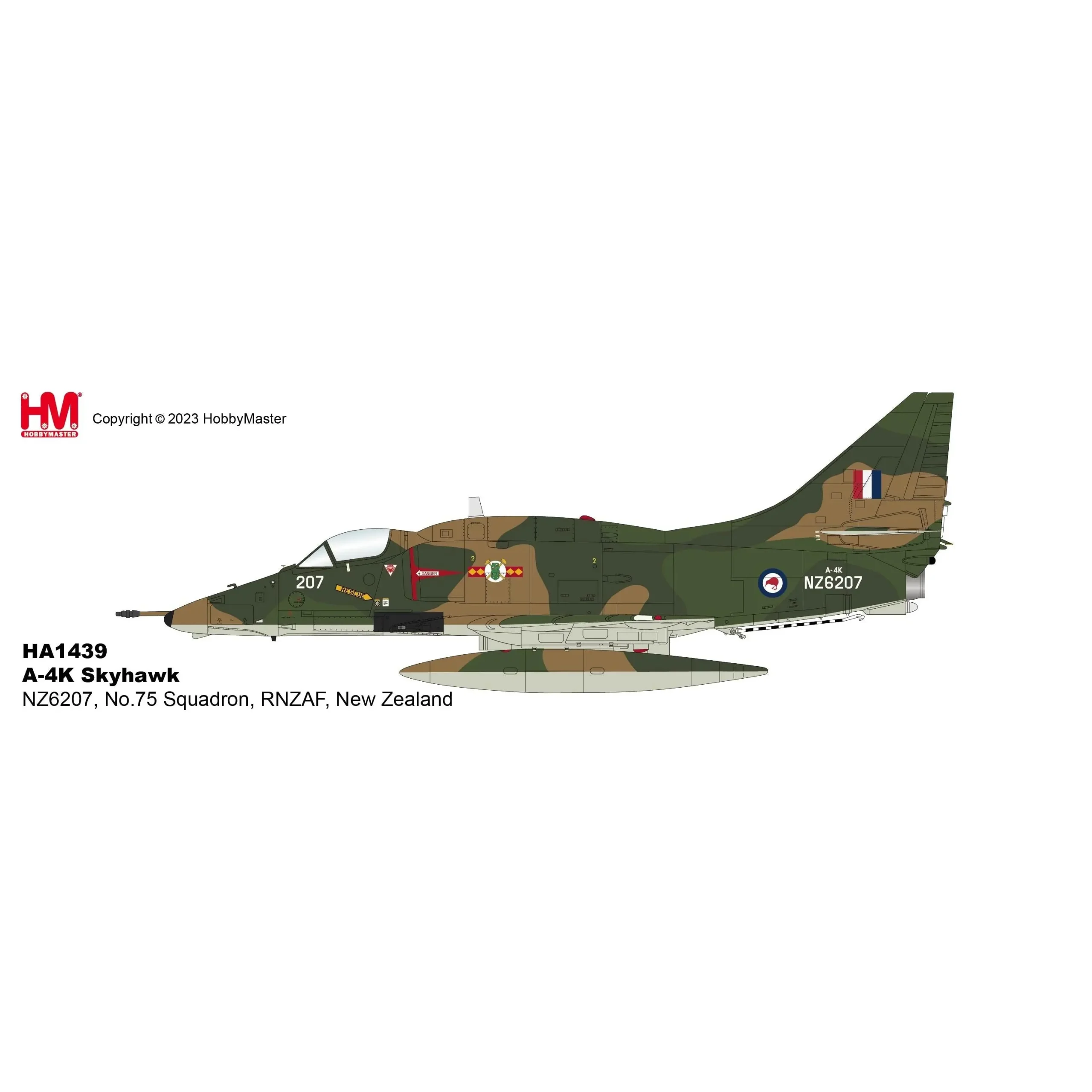 1/72 A-4K Skyhawk NZ6207 No.75 Squadron RNZAF New Zealand