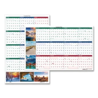 House Of Doolittle 393 Earthscapes Recycled Reversible/erasable Yearly Wall Calendar, Nature Photos, 24 X 37, White Sheets, 12-month (jan-dec): 2025