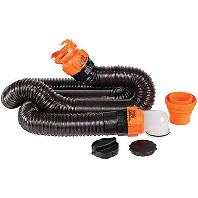 Camco 39760 Rhinoflex 15' Sewer Hose Kit W/4n1