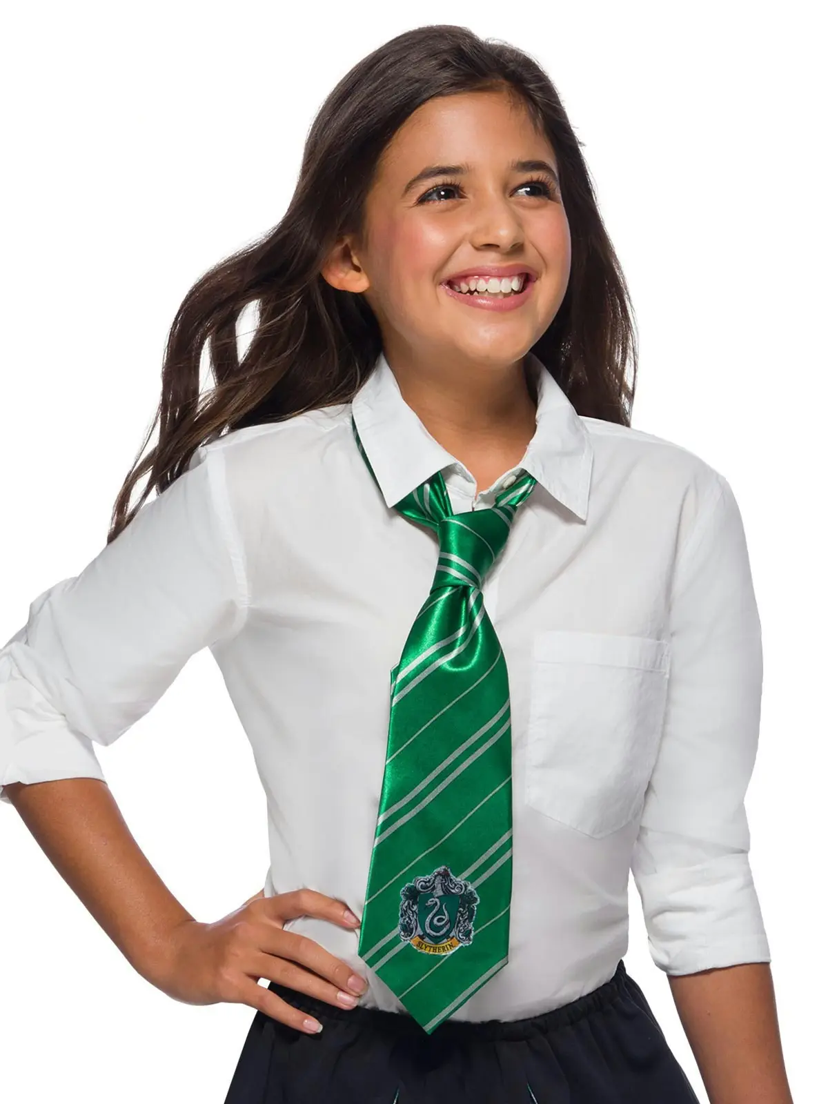 Harry Potter Slytherin Tie Stripes Unisex Party Costume Accessory Adult Green - Fashion