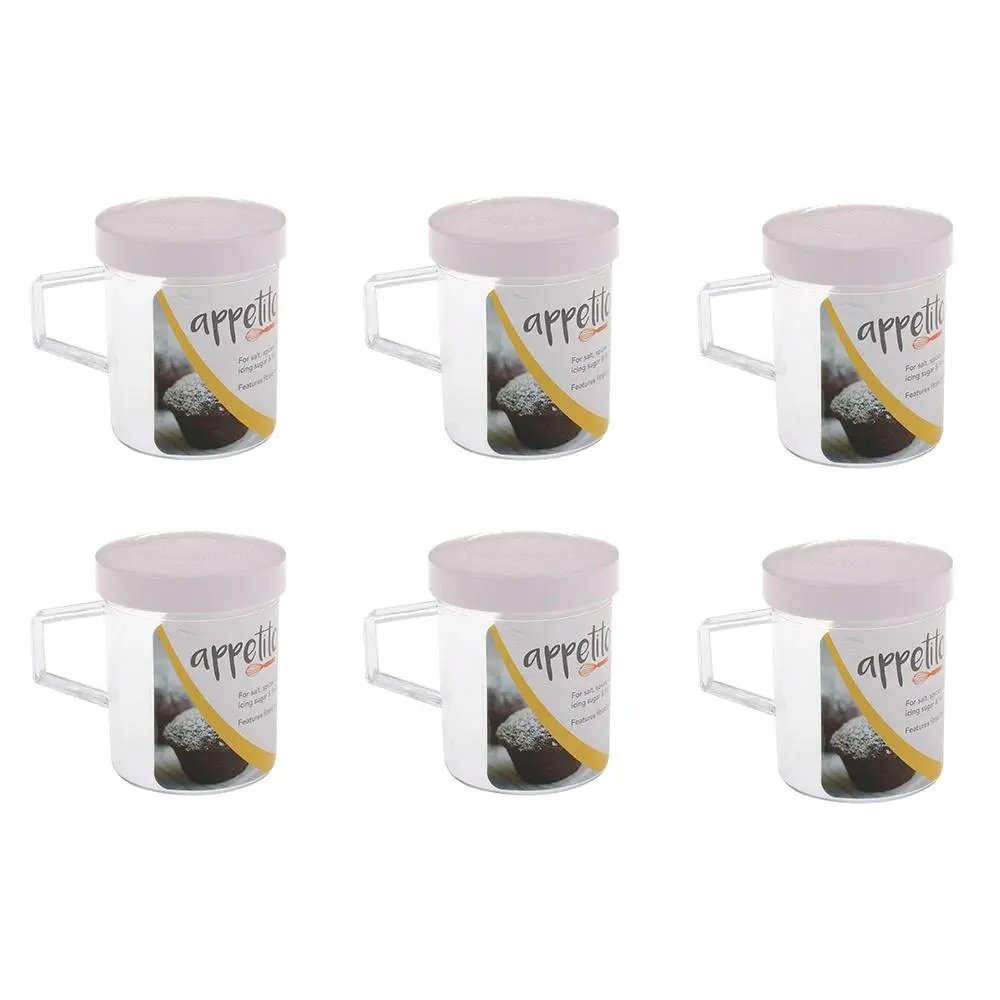 6x Appetito Plastic All Purpose Shaker Duster w/Lid Home Kitchen Cooking/Baking - Home & Garden
