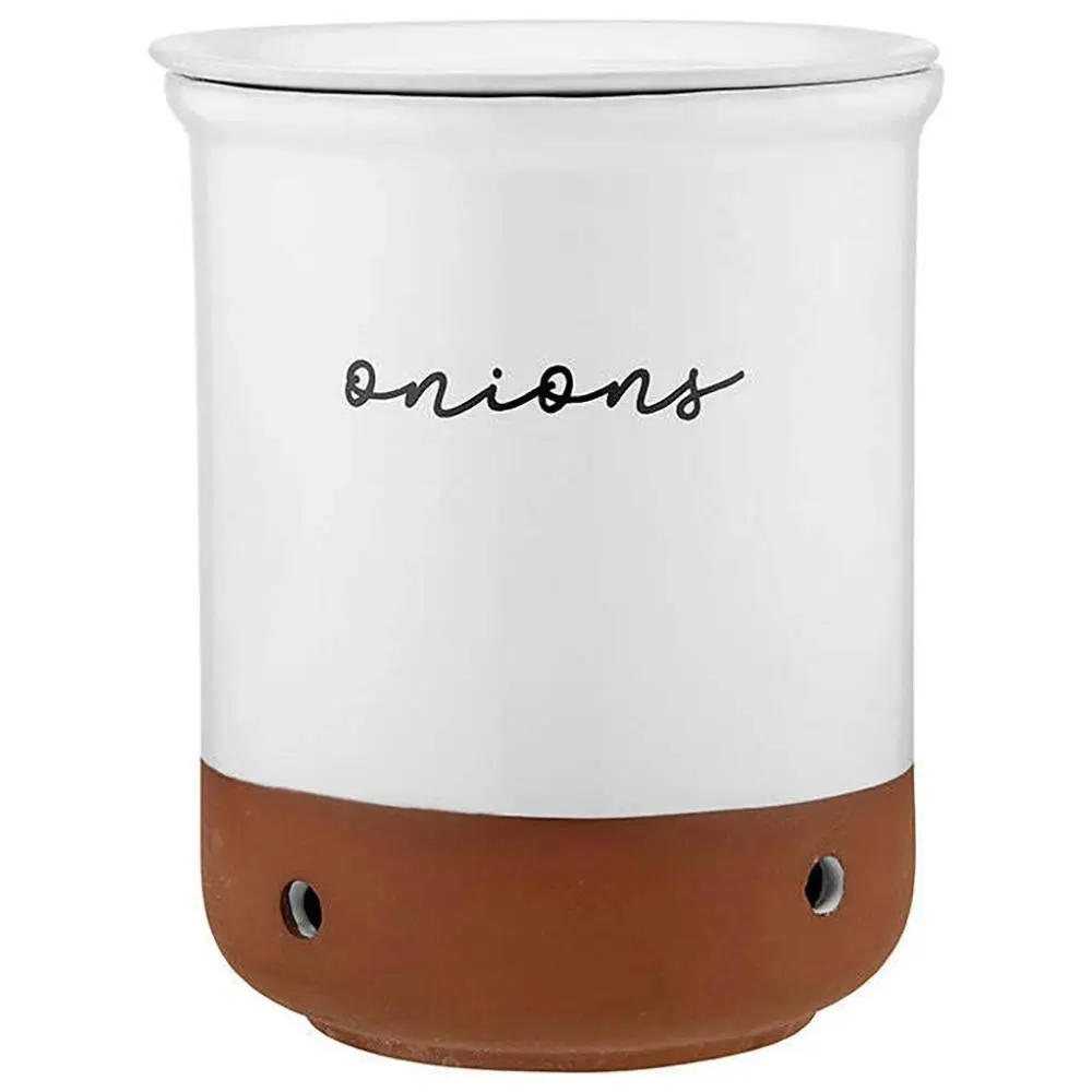 Ladelle 21cm Eco Terracotta White Onion Vault Kitchen Food Storage/Organisation - Home & Garden
