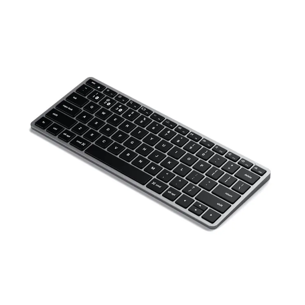 Satechi Slim X1 Bluetooth Backlit Keyboard for iPhone 12/iPad Air/Mac Space Grey - Electronics