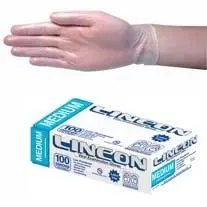 Lincon Vinyl Low Powder Gloves 5.0g Medium Clear HACCP Grade 100 Box x10 - Commercial
