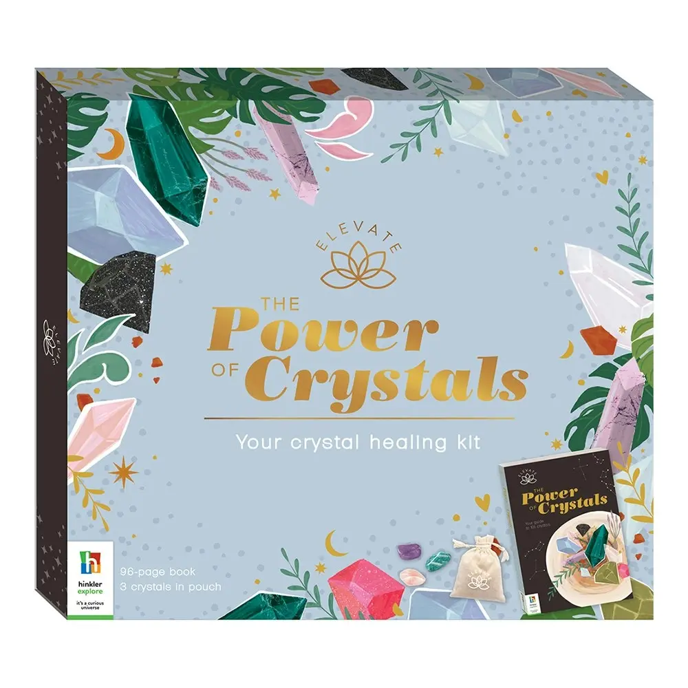 Elevate The Power of Crystals Mindful Wellness Book Kit Spiritual Health - Entertainment