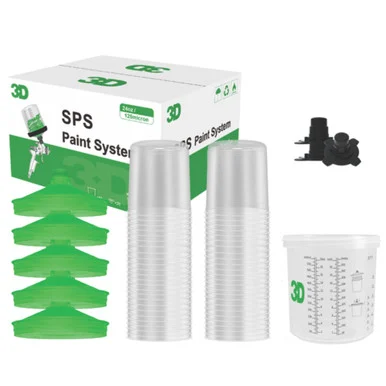 3D Products 3DD-K-SPS3-650-190 Speedy Paint System 650 Ml/24 Oz Set (190 Mic Lid)