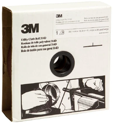 3m Company 3M-19798 Utility Cloth Roll 314d, 1-1/2 X 20 Yard, P180 Grit