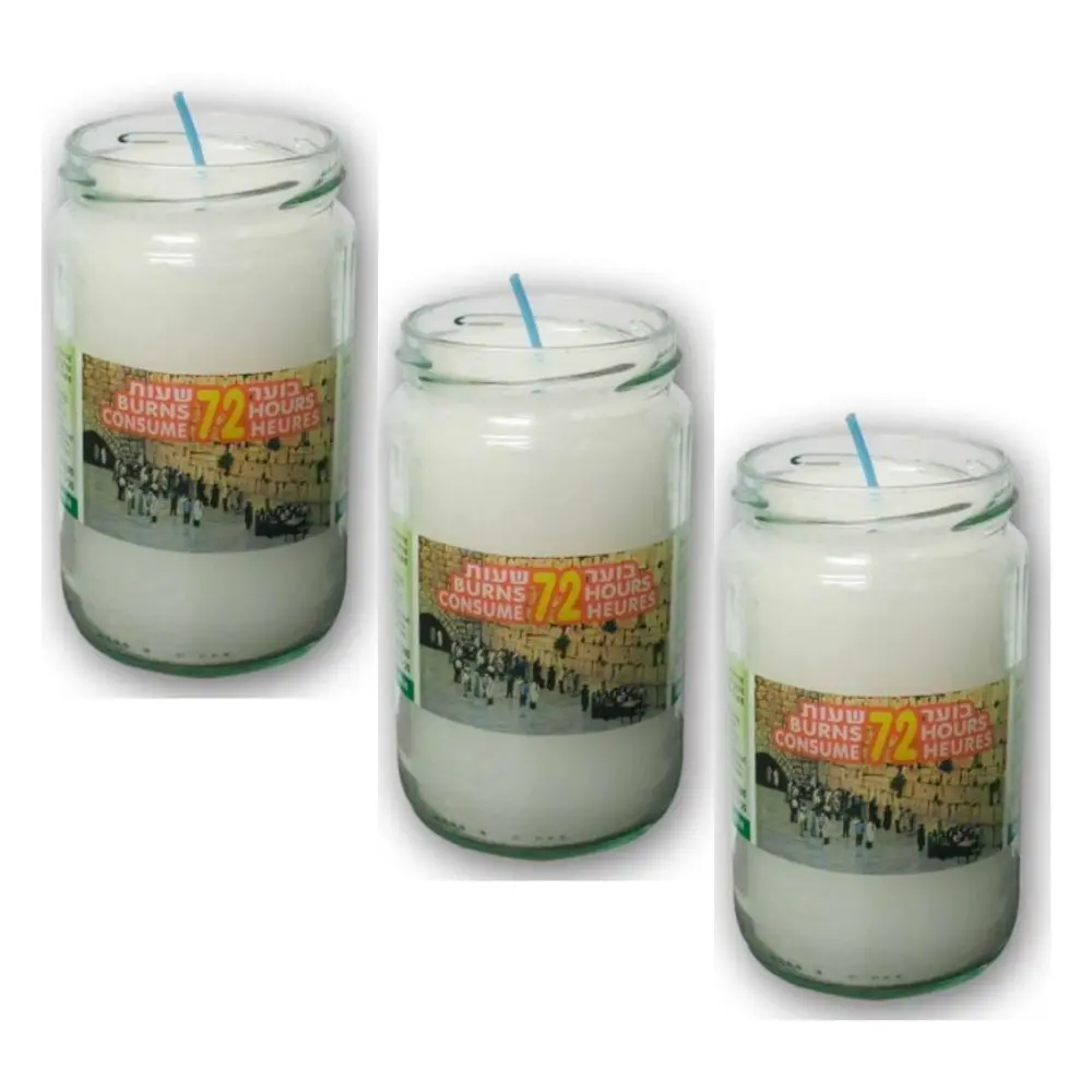 Neronim Memorial Candle in Glass 3 Day 72 Hour x 3 - Home & Garden