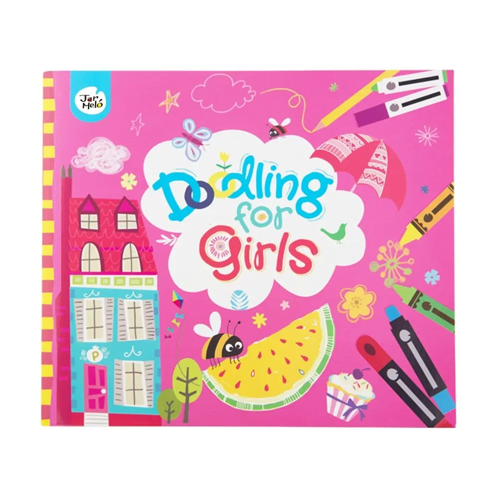 Jarmelo Doodling Book For Girls Kids Fun Drawing/Colouring Craft Activity 3+ - Entertainment