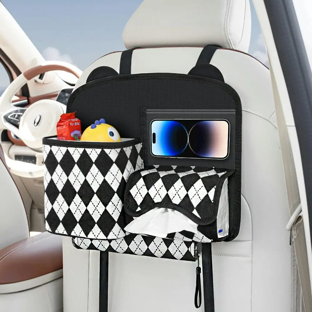 Car Seat Back Storage Bag Creative Multifunctional Seat Car Trash Storage Bag - Automotive