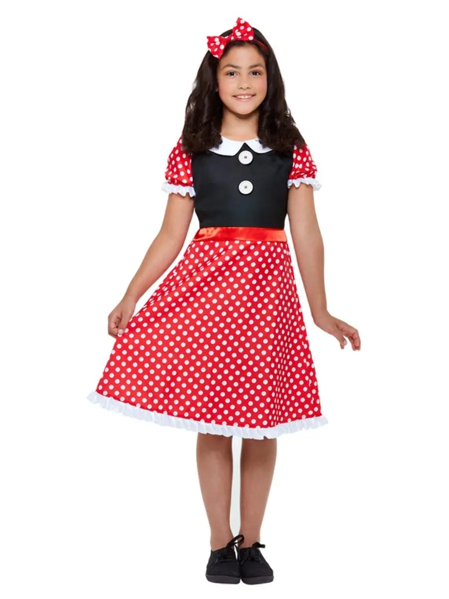 Cute Miss Mouse Girls Costume - Fashion