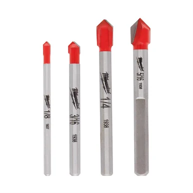 Milwaukee Electric Tools 48-20-8988 Milwaukee Tool 4pc. Glass And Tile Bit Set