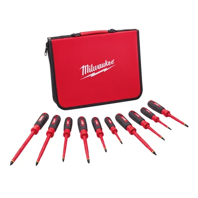 Milwaukee Electric Tools 48-22-2210 Milwaukee Tool 10 Pc 1000v Insulated Screwdriver Set W/ Eva Foam Case