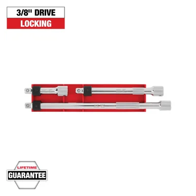 Milwaukee Electric Tools 48-22-9361 Milwaukee Tool 3pc 3/8 Inch Drive Locking Extension Set