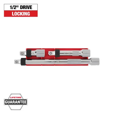 Milwaukee Electric Tools 48-22-9362 Milwaukee Tool 3pc 1/2 Inch Drive Locking Extension Set