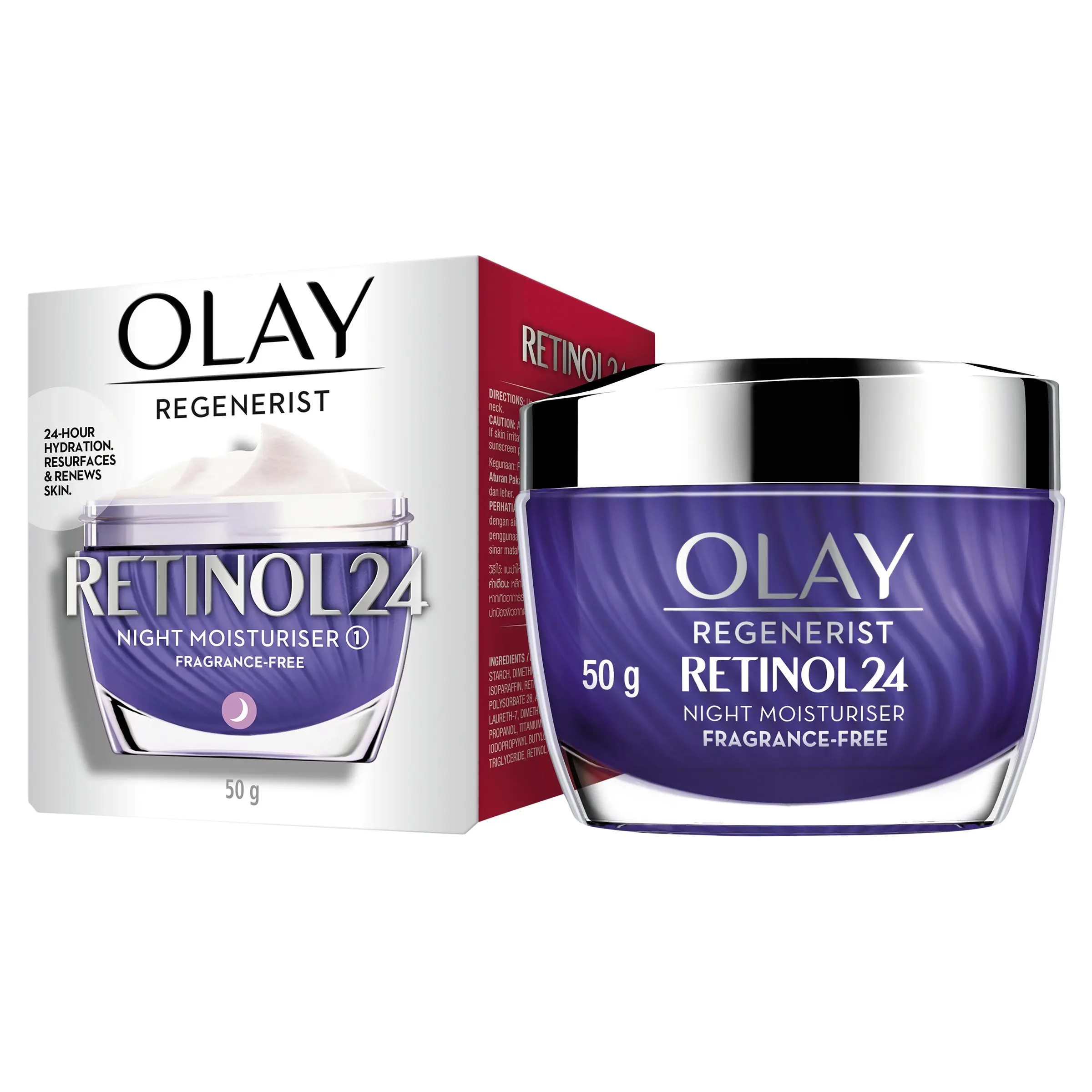 OLAY Regenerist Retinol24 Face Cream Moisturiser 50g - Beauty