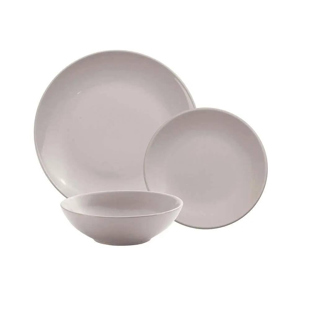 12pc Wiltshire Stone Everyday Dining Glazed Stoneware Modern Dinnerware Set - Home & Garden