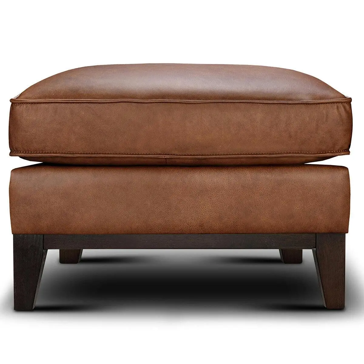 Kalona Brooklyn Leather Ottoman - Furniture