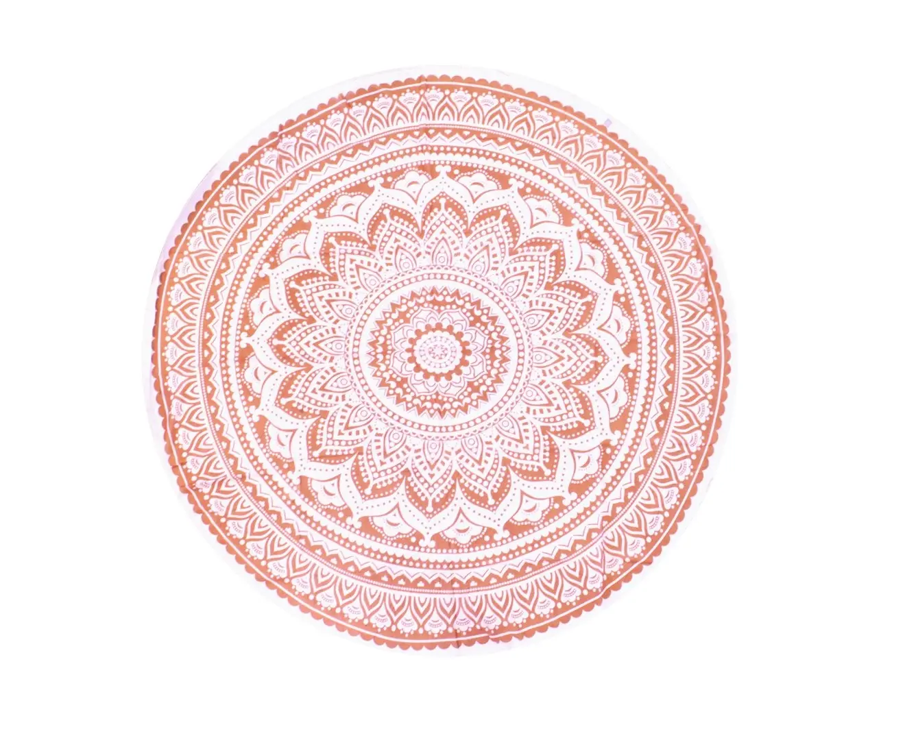 TODO Luxury Edition Chiffon Digital Print Beach Throw Yoga Mandarin Orange - Beauty