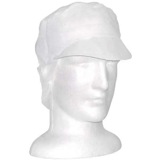 Livingstone Nonwoven Cap with Peak and Hair Net 1000 Pack - Commercial
