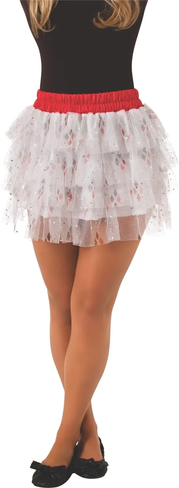DC Comics Harley Quinn Skirt w/Sequin Teen/Girls Halloween Costume Size Standard - Fashion