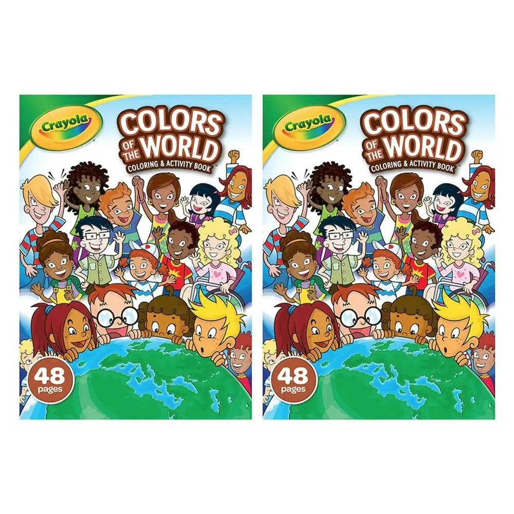 2x 48pg Crayola Colours Of The World Colouring Drawing Art Book Kids/Children 3+ - Entertainment