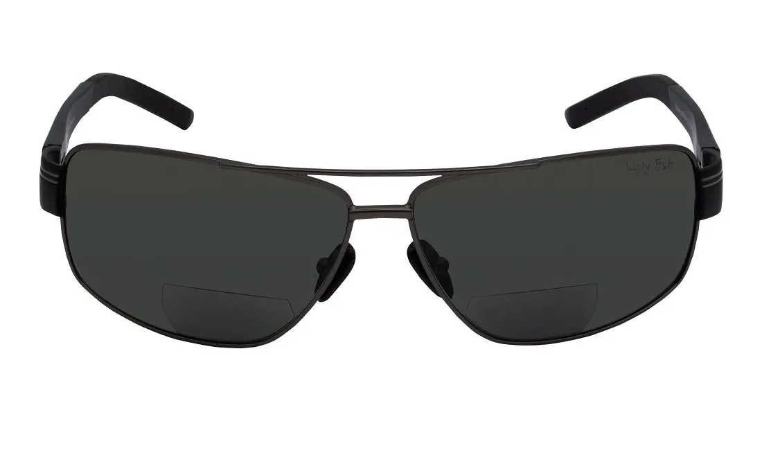 Ugly Fish Iceberg PN21107 +1.50 Bifocal Gun Metal Frame/Smoke Lens Sunglasses - Sports & Outdoor