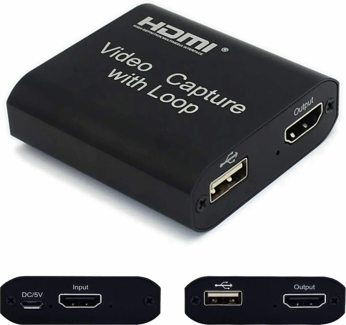 4K HDMI Video Capture Card HDMI to USB 2.0 Video Capture with Loop Out - Electronics