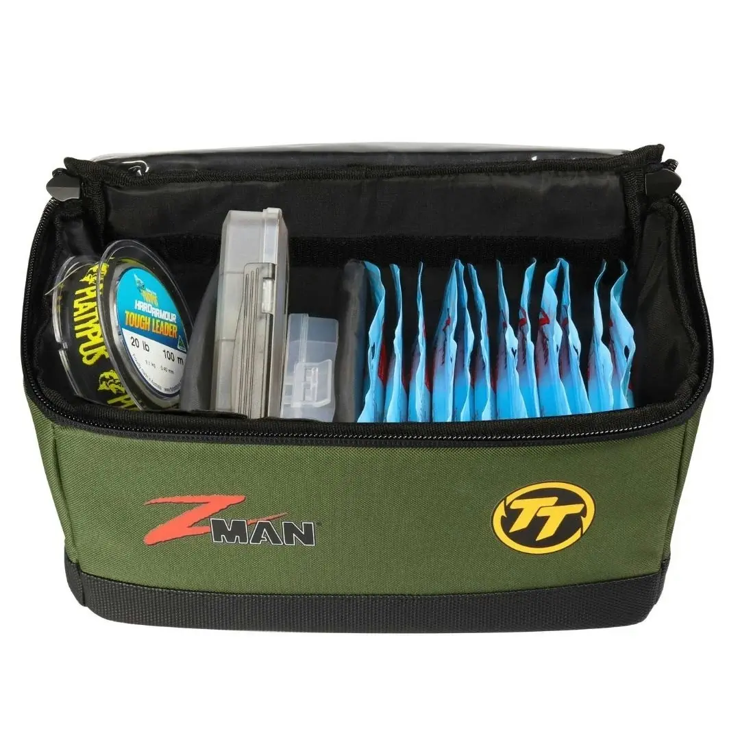 TT Lures Deluxe Zman Green Tackle Block - Soft Fishing Tackle Bag