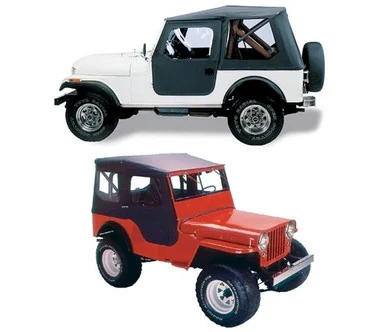 Bestop 5140201 Tgr Top Cj2a&wwii46-49blk