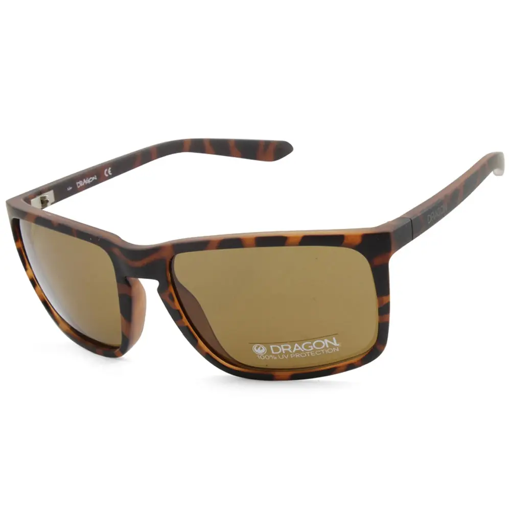 Dragon Melee XL Matte Tortoise/Brown Men's Designer Sunglasses - Fashion