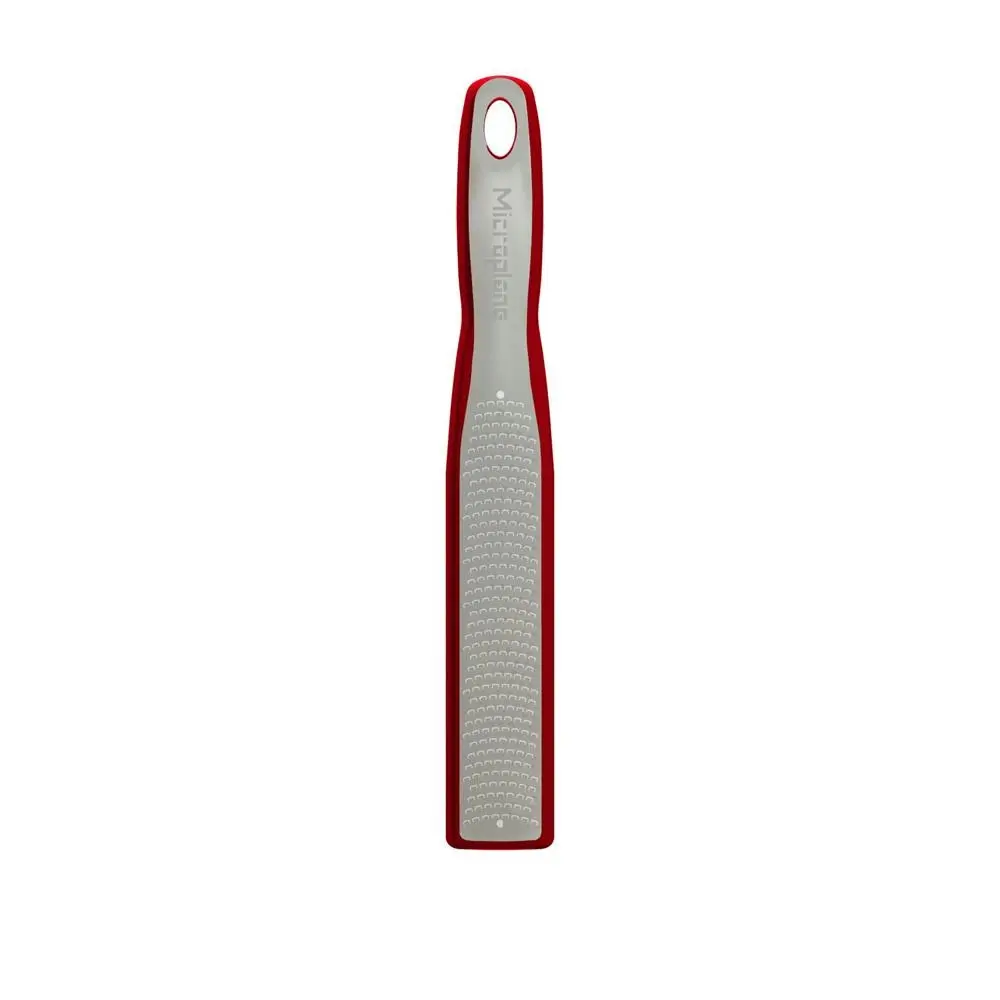 Microplane Elite Zester Stainless Steel Lemon/Lime Citrus Grater w/ Catcher Red - Home & Garden