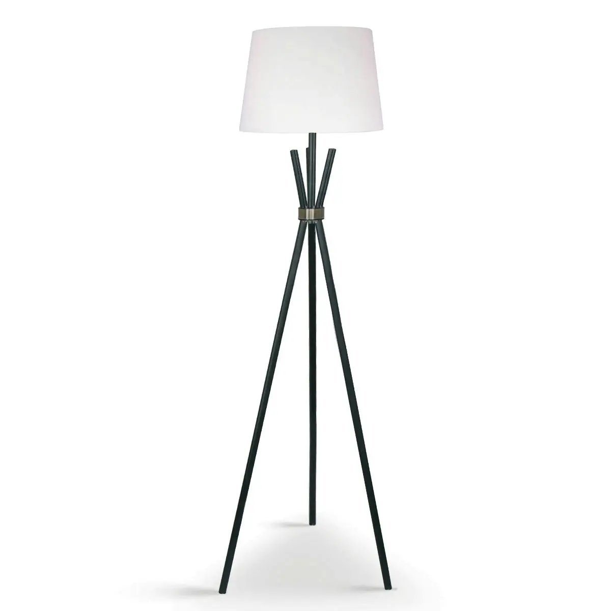 Sarantino Tripod Floor Lamp in Metal and Antique Brass - Home & Garden