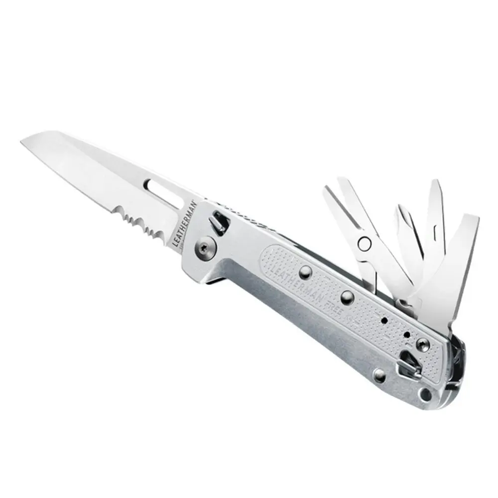 Leatherman Free K4x Multi Tool & Pocket Knife | 9 Tools Silver - Sports & Outdoor