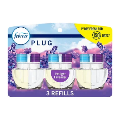 Procter & Gamble 54367 Plug Air Freshener Refills, Mediterranean Lavender, 0.87 Oz, 3/pack