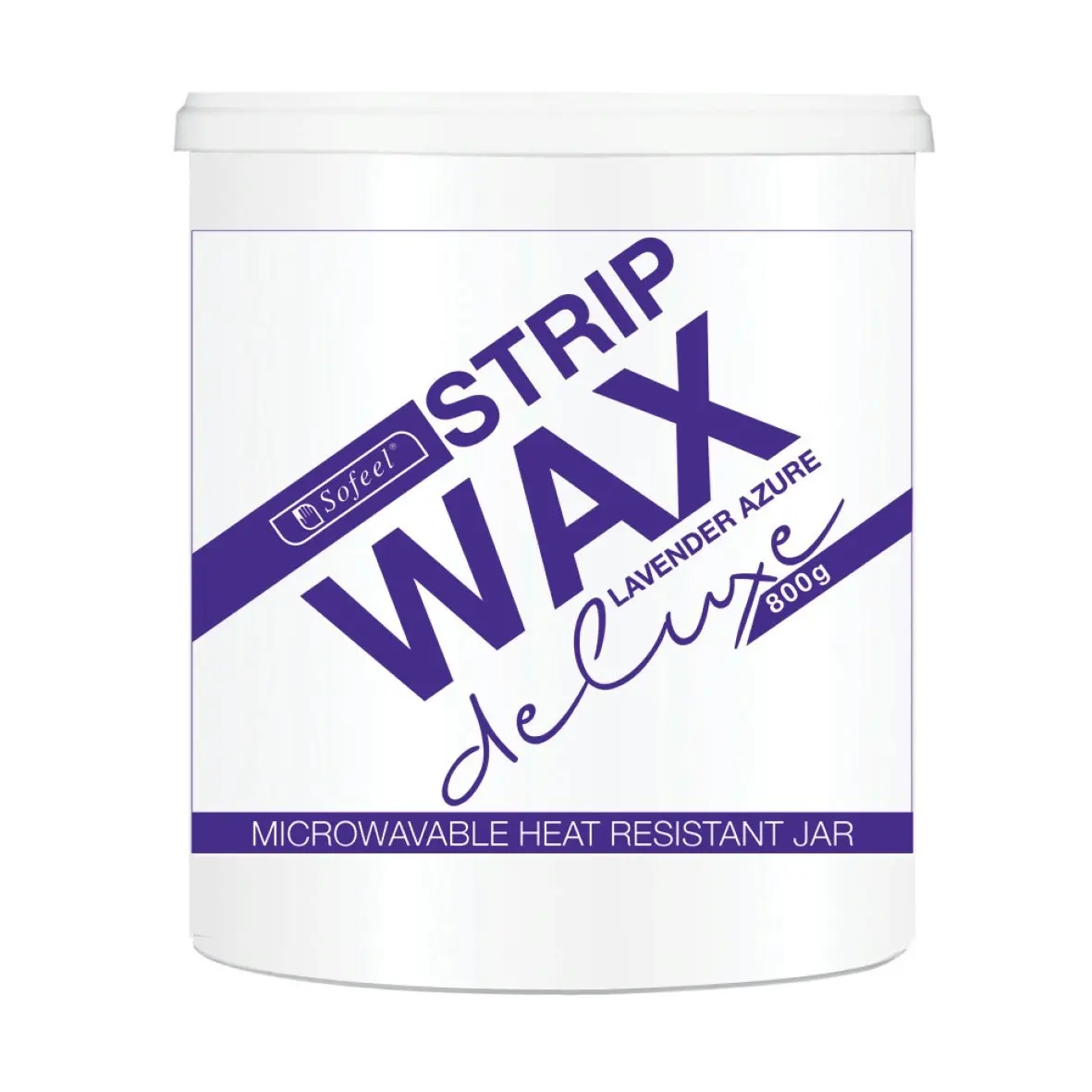 Sofeel Strip Wax Deluxe Lavender Azure Scent Dark Blue Synthetic Shimmer Resin 800g - Beauty