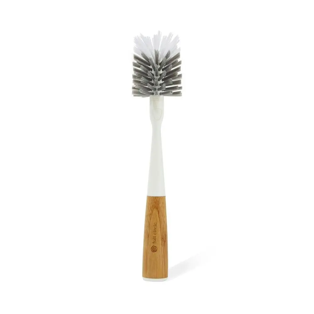 Full Circle Slim Clean Reach Bottle Brush Home Cleaner Nylon Bristles White - Baby