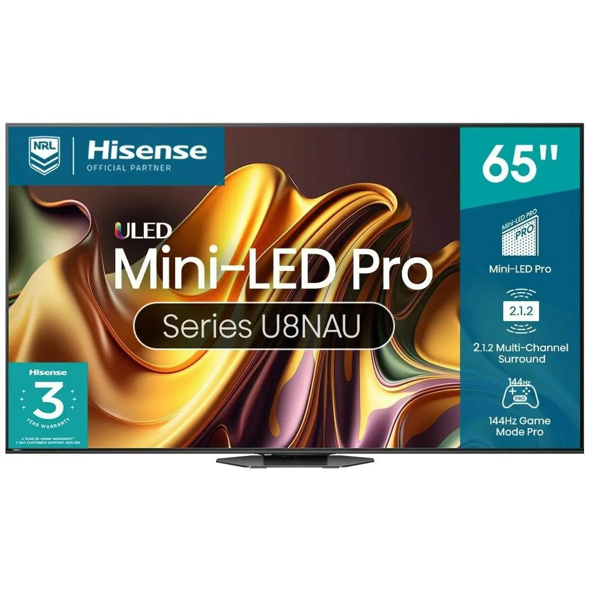 Hisense 65 Inch UN8 Mini LED Pro Series ULED TV - Electronics