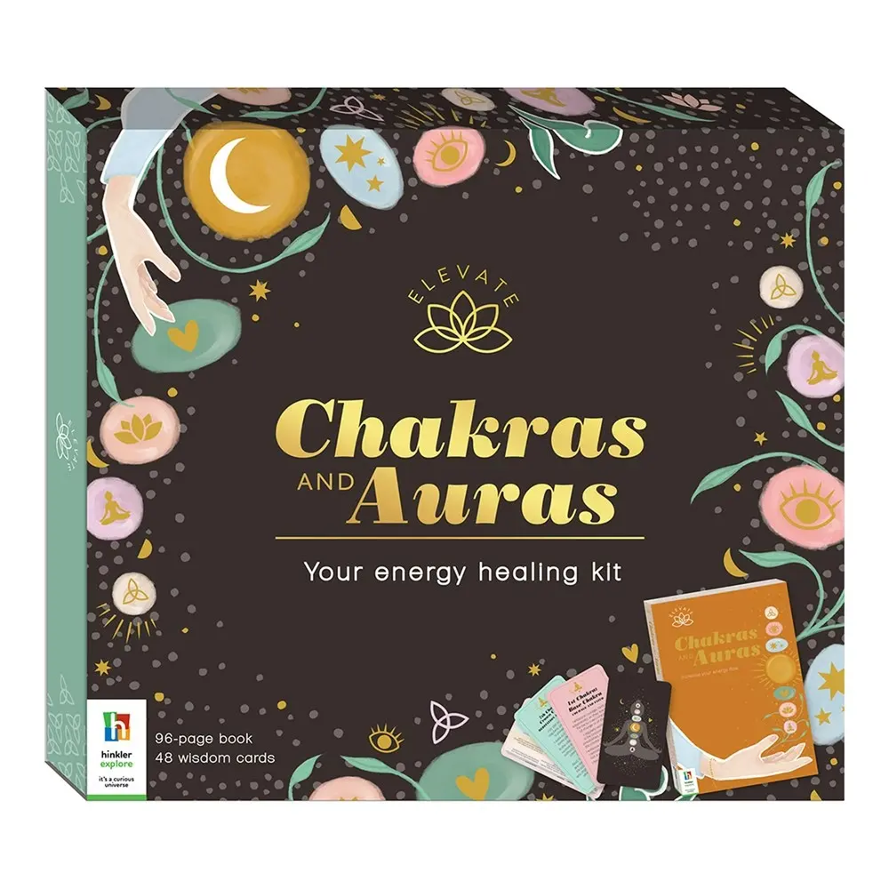 Elevate Chakras and Auras Mindful Wellness Book Kit Relax Spiritual Health - Entertainment