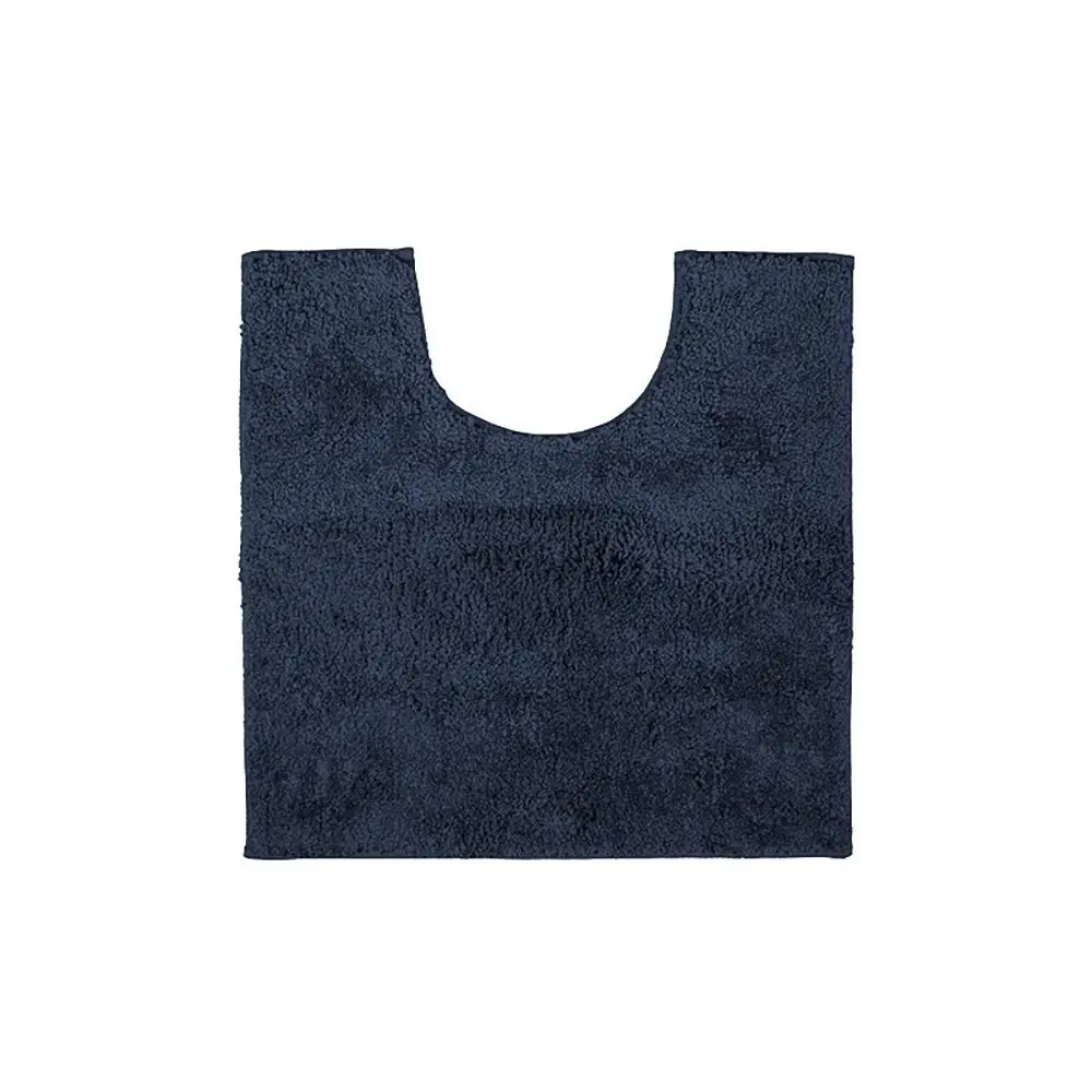 Bambury Ultra soft Microplush Contour Mat 50 x 50cm Navy Woven Raised Pile - Home & Garden