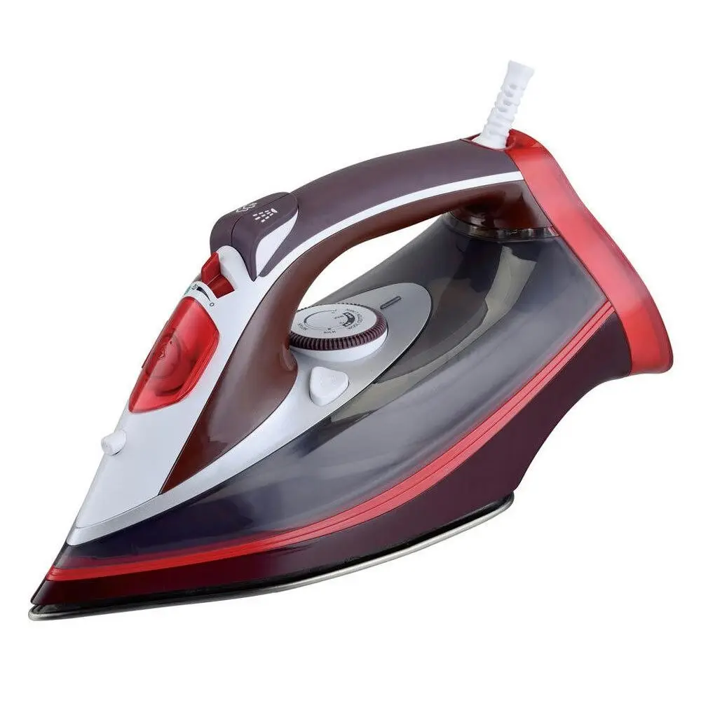 Maxim Laundry Pro Electric 2200W Deluxe Corded Clothes/Garment Steam Iron Red - Home & Garden