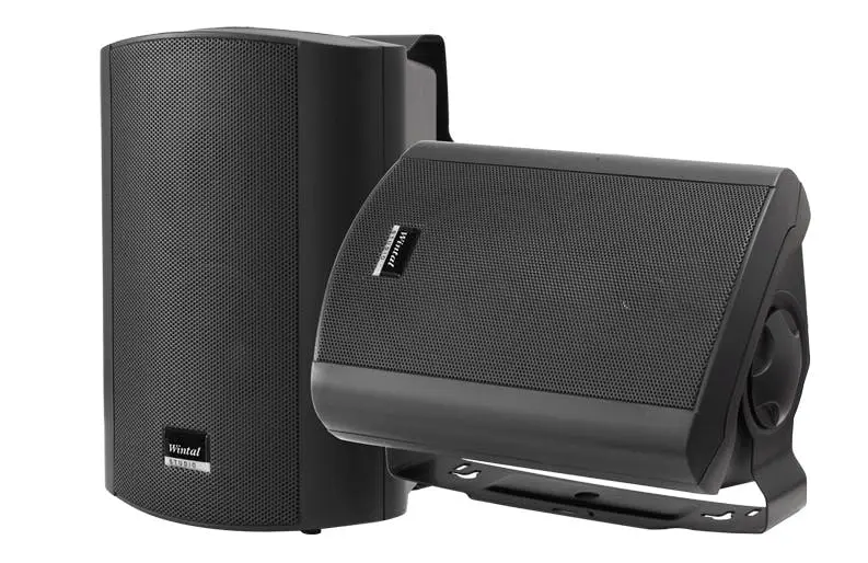 Wintal STUDIO5B 5" Wall Mountable Indoor/Outdoor Surround Speakers 80W Black - Electronics