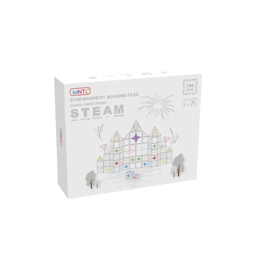Magnetic Pastel Tiles 108pc - Toys & Games